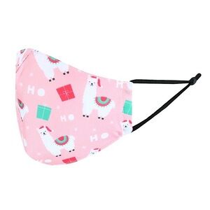Care Cover Kid’s Protective Christmas Print Mask in Holiday Llamas